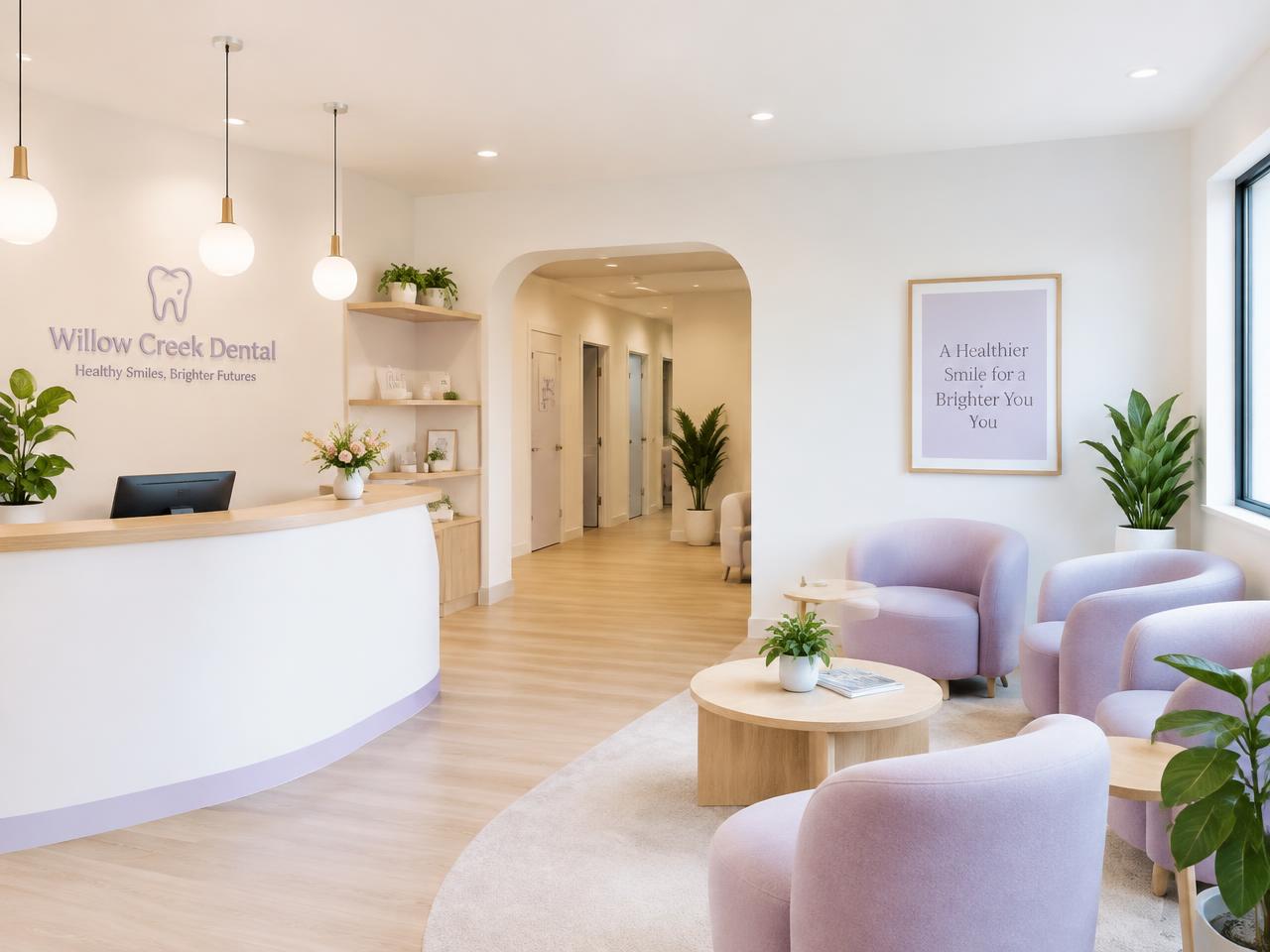 Reception and waiting area at Sakthi Dental Clinic